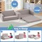 Honeyjoy 2-in-1 Toddler Fold out Couch Children’s Convertible Sofa to Lounger